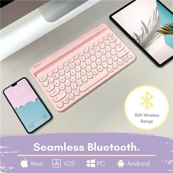 Small Bluetooth Keyboard for Tablet and Phone - Multi Device Wireless Keyboard - Picture 2 of 6